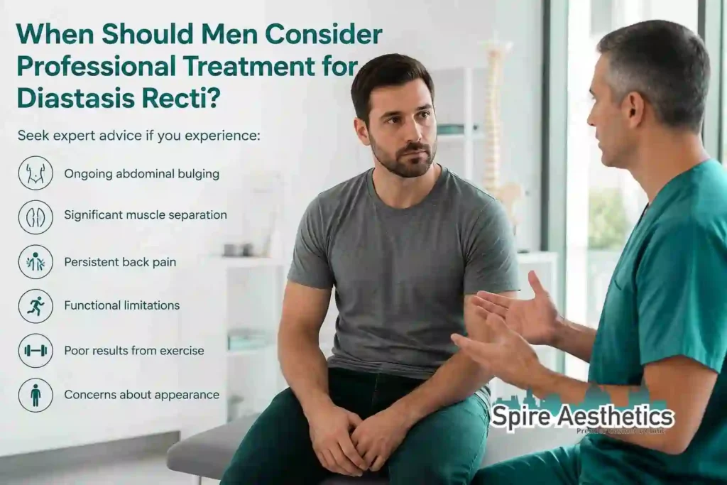 When Should Men Consider Professional Treatment for Diastasis Recti Holme Chapel?