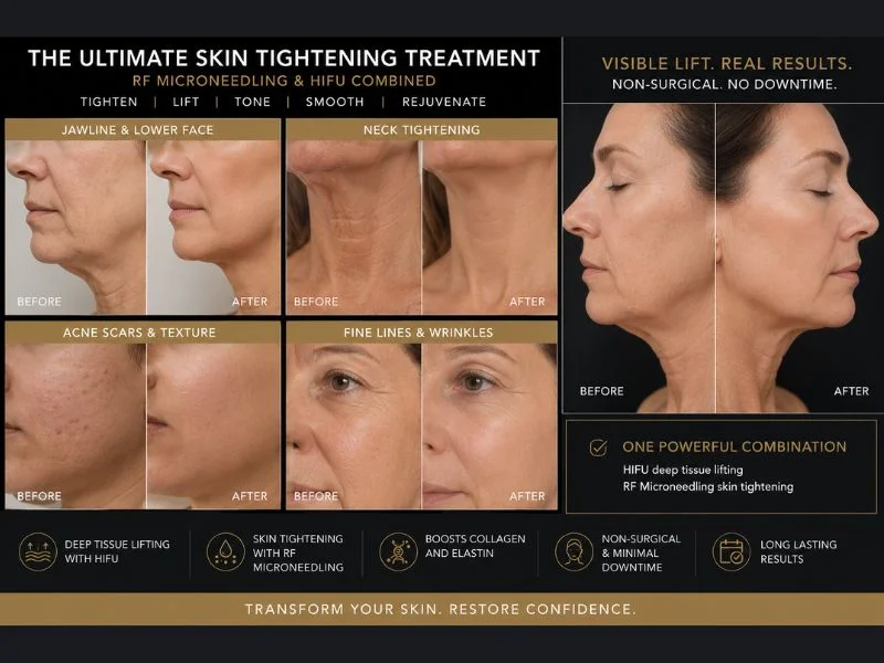 Results of combined treatment for the ultimate skin tightening treatment Holme Chapel